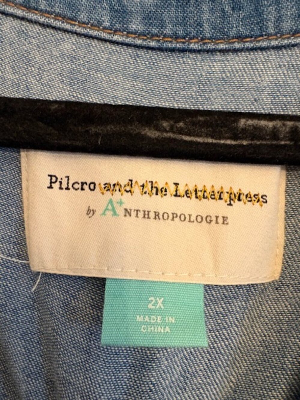 Anthropologie Denim Utility Jumpsuit, Size 2X - Picture 4 of 11
